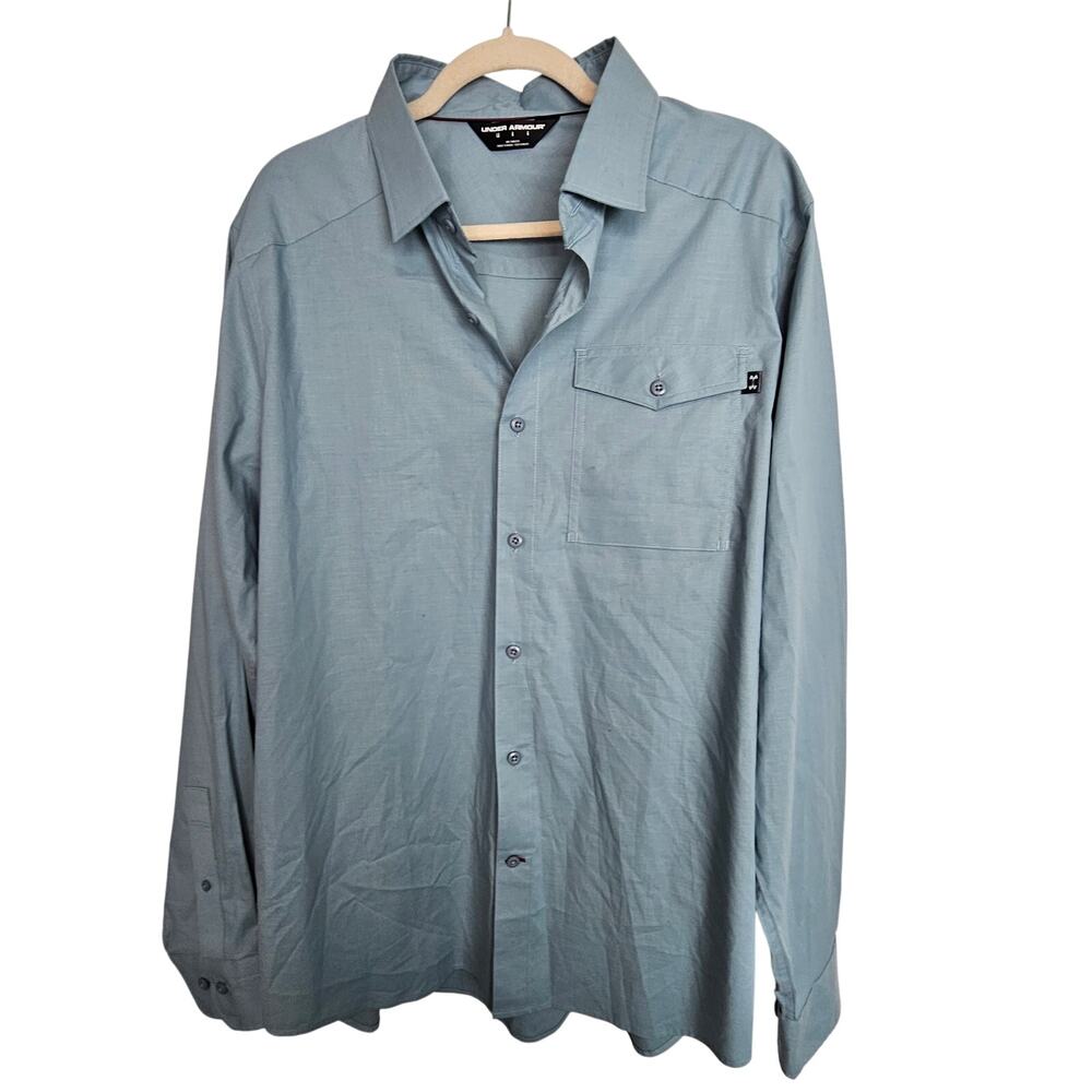 Under Armour Mens Shirt Sz L Gorpcore Wicking Outdoor Minimalist Stretch Casual